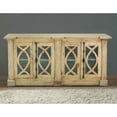 thumbnail image 1 of Solid Wood Credenza with Glass Doors - 71" Sideboard Buffet Cabinet - Display Storage Cabinet - Fully Assembled, 1 of 8