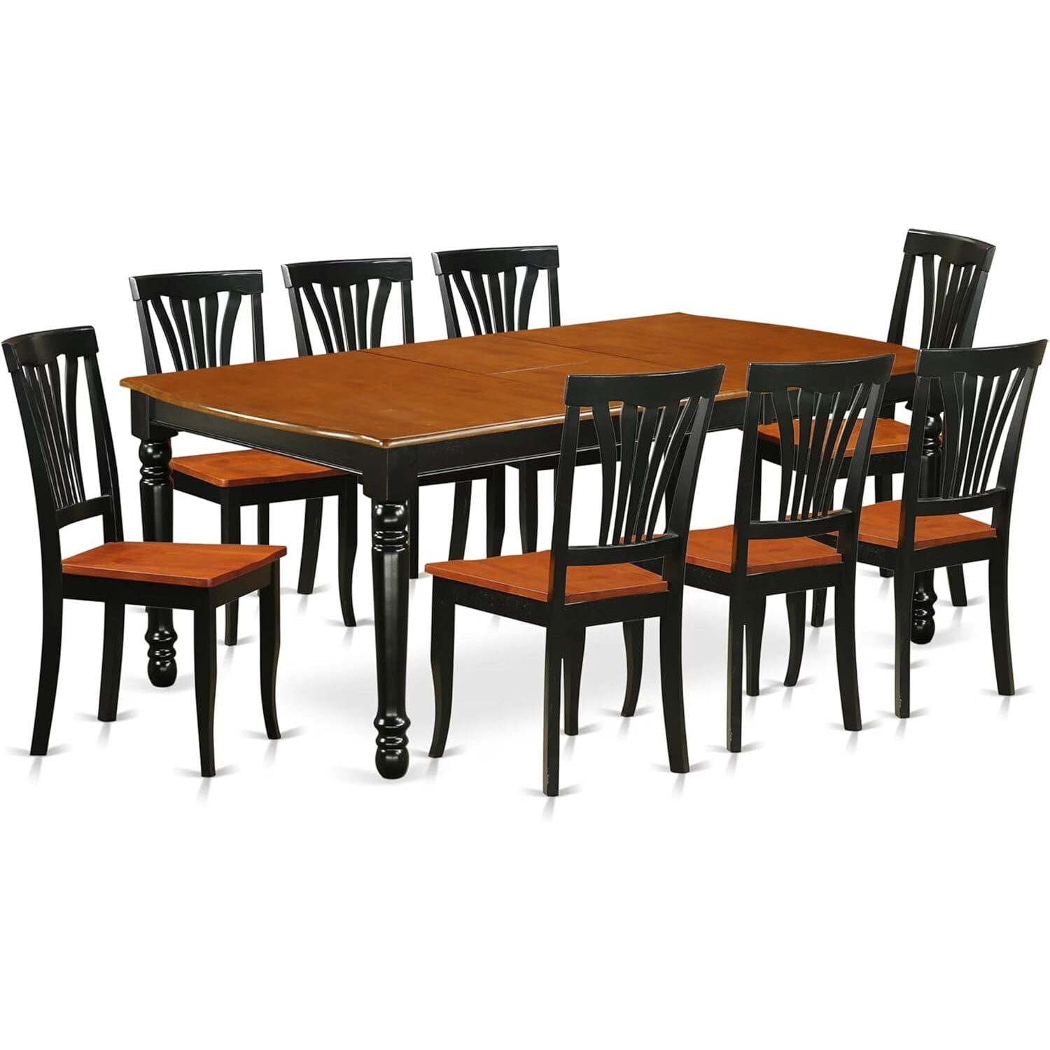 HomeStock 9 Pc Kitchen Tables and Chair Set with One Dining Table and 8 ...