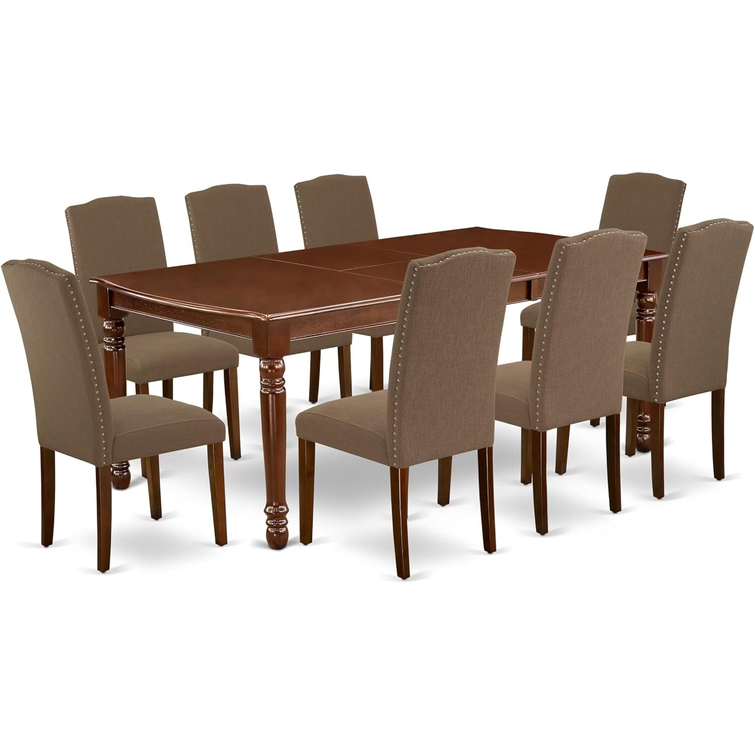HomeStock 9 Piece Dining Set Includes A Rectangle Dining Room Table