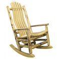 thumbnail image 1 of Log Rocker Outdoor - Handcrafted Rocking Chair - Solid Pine - Ergonomic Design - HomeStock, 1 of 4