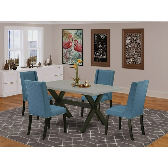 Modern 5-Piece Dining Set - Dining Table with 4 Chairs - Kitchen Dinette Set