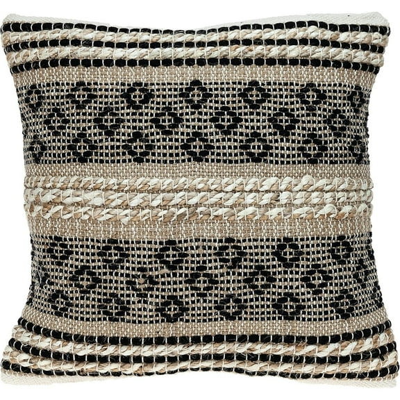 Brown Throw Pillow - Transitional Design Accent Pillow - Soft Textured Decorative Cushion