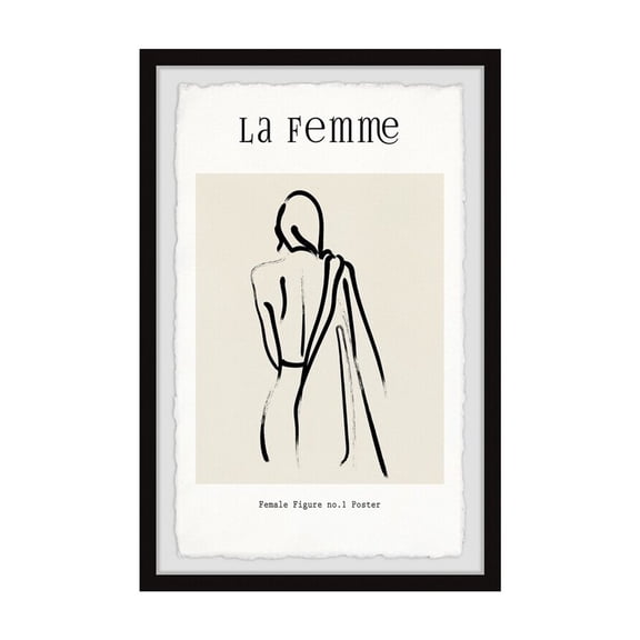 HomeStock African Artifacts Female Figure No 1 Poster Framed Painting Print, Wall Art, Canvas Print, Framed Prints, Wall Hanging Prints for Living Room - 24"L x 1.5"D x 36"H