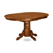 HomeStock Artistic Accomplishment Oval Dining Table - an Oval Wooden Table Top with 18" Butterfly Leaf & Pedestal Base, Suitable for Large Gatherings, Elegant Dining Table for Dining Spaces-ColorSadd