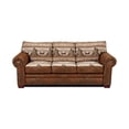 thumbnail image 1 of HomeStock African Artistry 4-Piece Sleeper Sofa Set, 88" L x 37" D x 36" H, Durable Solid Wood Frame with Stylish Rustic Accents, Comfort Included, 1 of 8