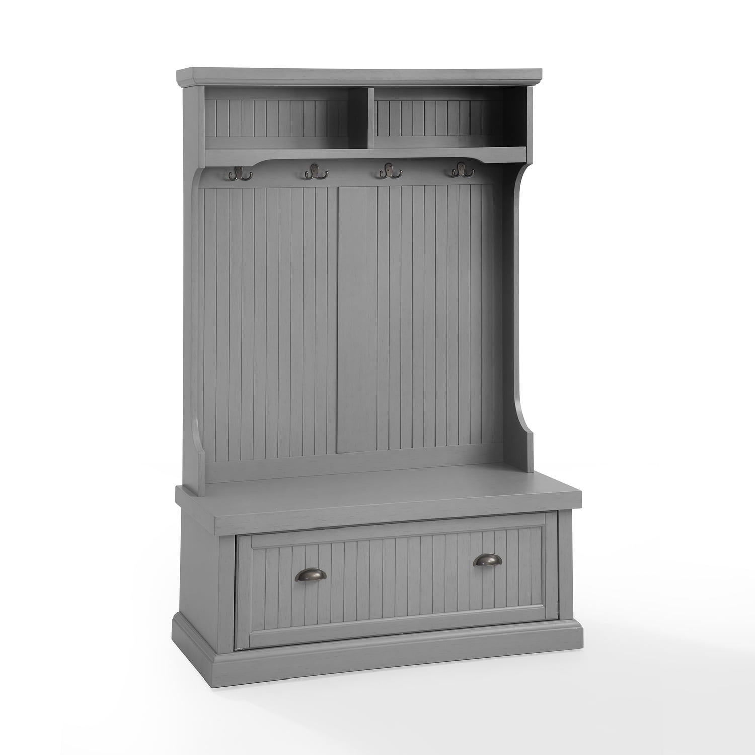 Hall Tree Entryway Bench with Coat Rack & Shoe Storage - Coastal ...