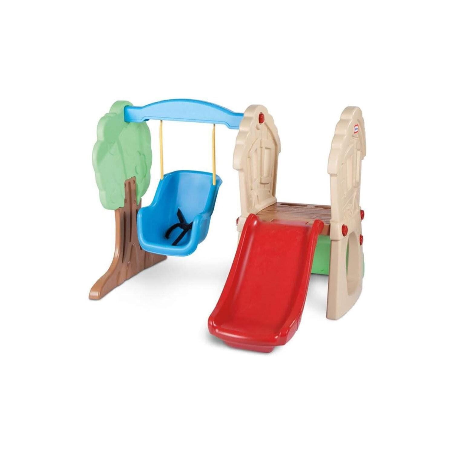 Multicolor Plastic Toddler Climber and Swing Playset