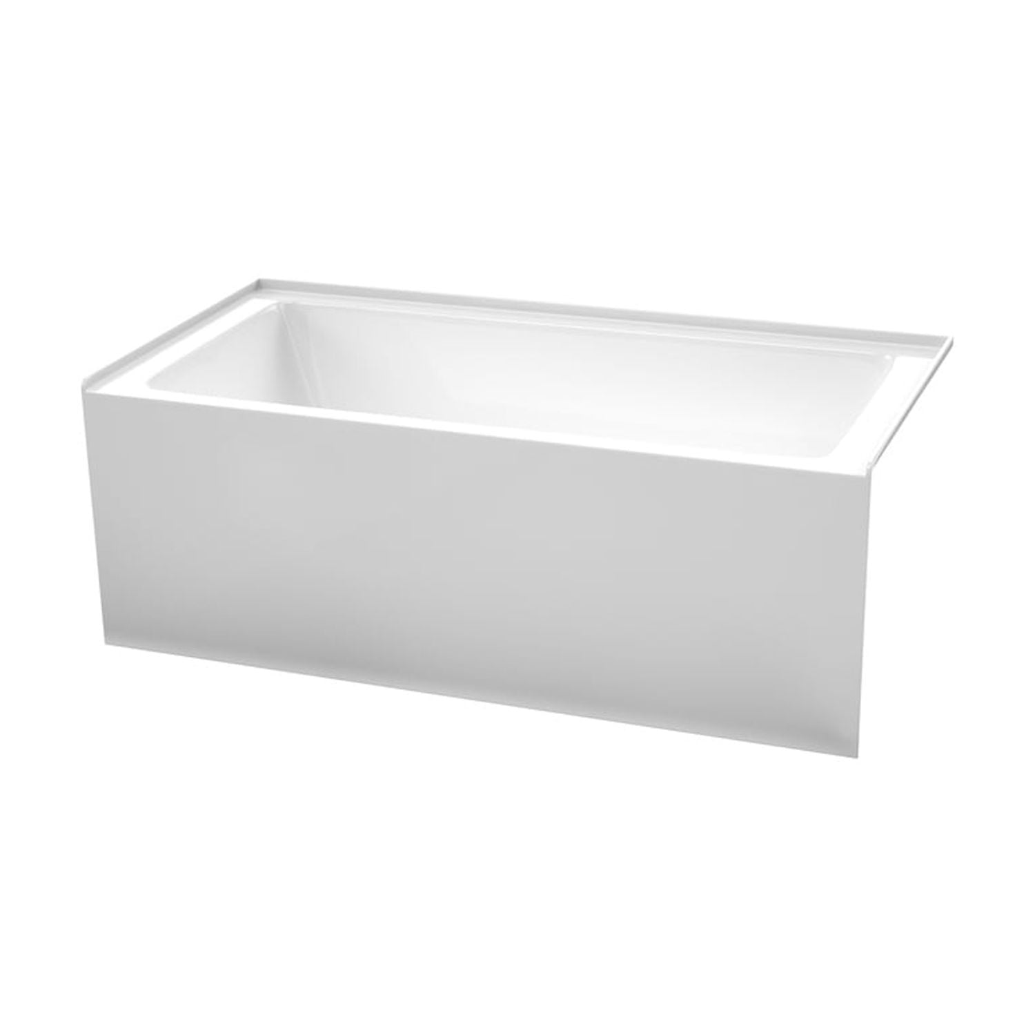 Grayley 60'' White Acrylic Alcove Soaking Bathtub