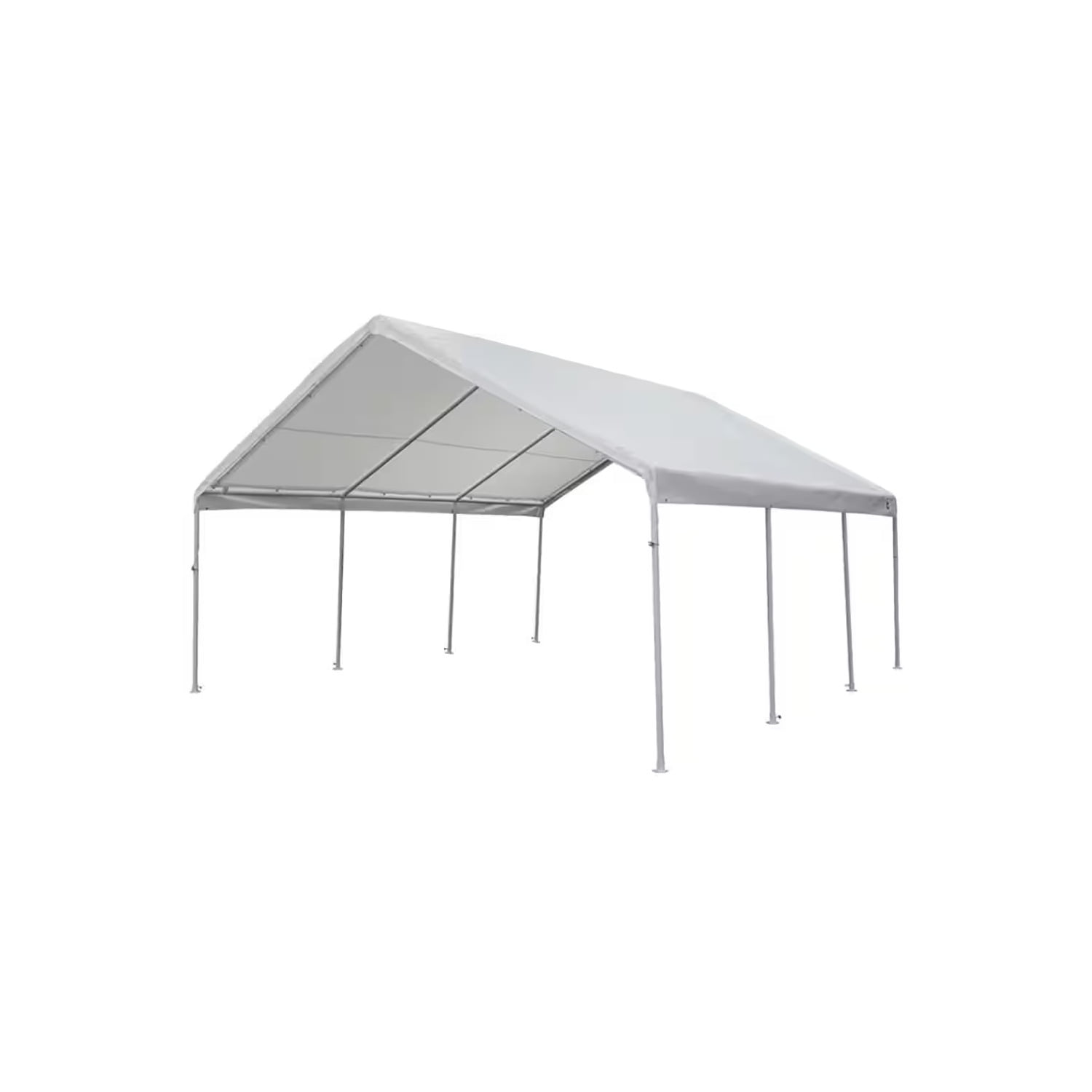 Steel Carport Shelter 2 Inch Frame 8 Leg Outdoor Cover 20 Gauge Spacious Vehicle Protection