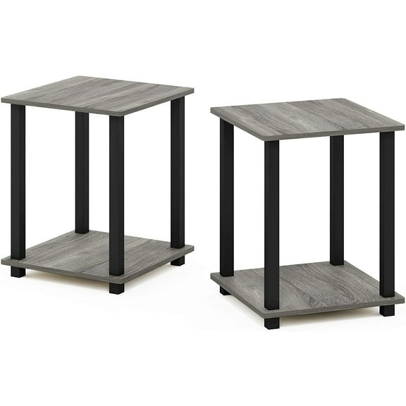 HomeStock Antique Ambiance End Table Set of Two, 19.06"H x 15.06"D x 15.06"W, Easy 5-Min Assembly, Versatile for Any Space.