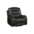 thumbnail image 1 of HomeStock Antique Appeal Recliner (Motion) in PU Leather Upholstery, Comfortable Recliner for Living Rooms-Color:Magnetite Black, 1 of 5