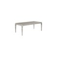 thumbnail image 1 of HomeStock Antique Appeal Rectangular Dining Table - Metallic Platinum with PVC and Mirror Edge, Extension Leaf, Asian Hardwood, Elegant Design, 1 of 6