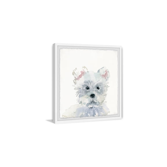 HomeStock Antique Appeal Teddy Dog Framed Painting Print, 12" x 12", Contemporary Wall Decor: Abstract, Digital Art Prints, and Modern Styles for Your Home
