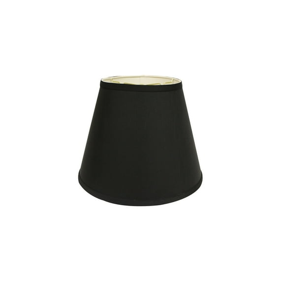 HomeStock Antique Appeal Wire Softback Lampshade with Washer Fitter, Fabric Lampshade for Table Lamps-Color:Black and White,Size:16"W x 12"H