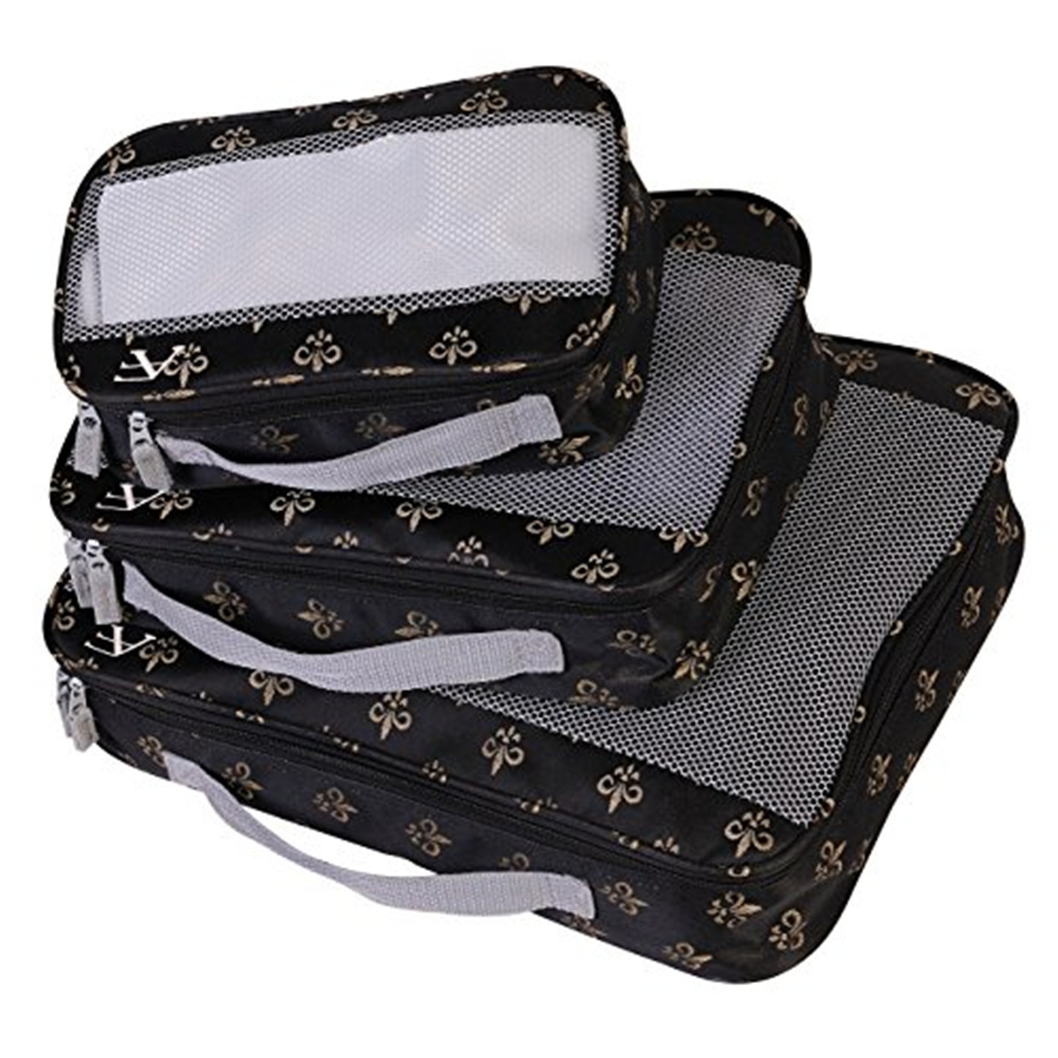 Packing Cubes Set Travel Organizer - HomeStock Large Medium Small Suitcase Storage Bags Double Zipper