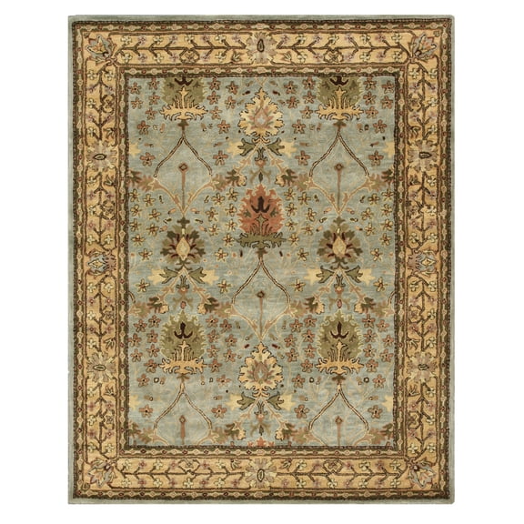 Handmade Wool Area Rug - Antique Ambiance Floor Carpet for Bedroom Living Room Decor