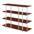 thumbnail image 1 of Antique Cherry TV Stand - 4 Tier Highboy Media Console - Open Shelving - Durable Design, 1 of 1