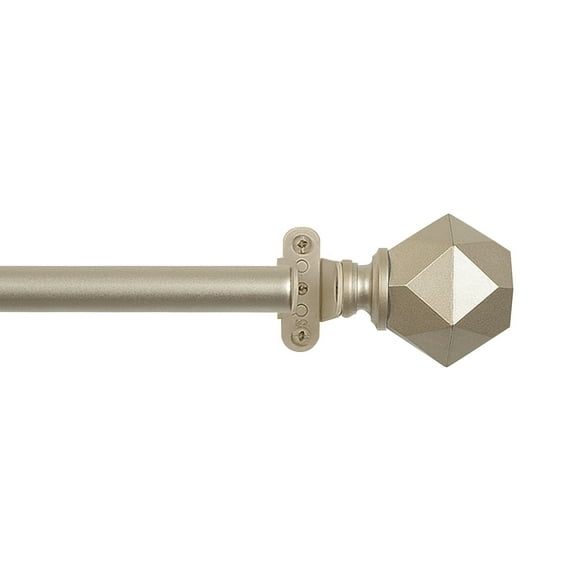 HomeStock Antique Decorative Room Darkening Wrap Around Rod & Finial, 48-86" - Metal Rods, PVC Finials, Wrap-Around Design for Better Darkening