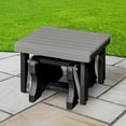 thumbnail image 1 of Gliding Ottoman - Model, Light Gray & Black - Durable HDPE Plastic, 1 of 5