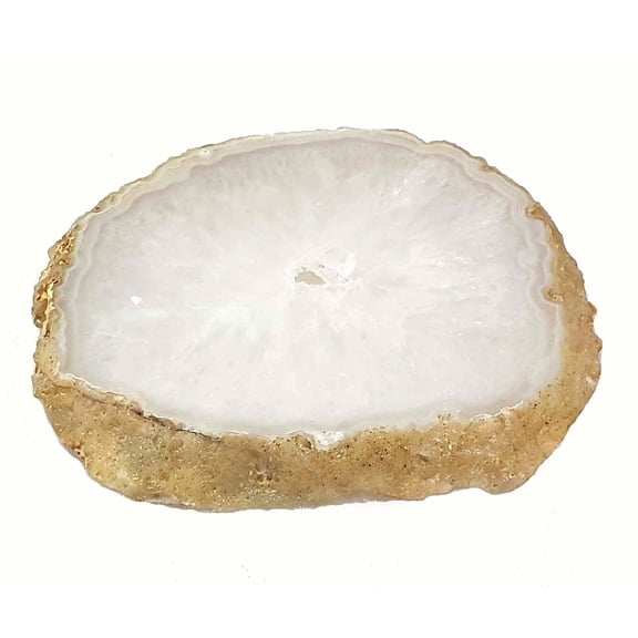 Agate Charcuterie Board - 10" Natural Cheese Serving Platter - White/Beige - Elegant Display