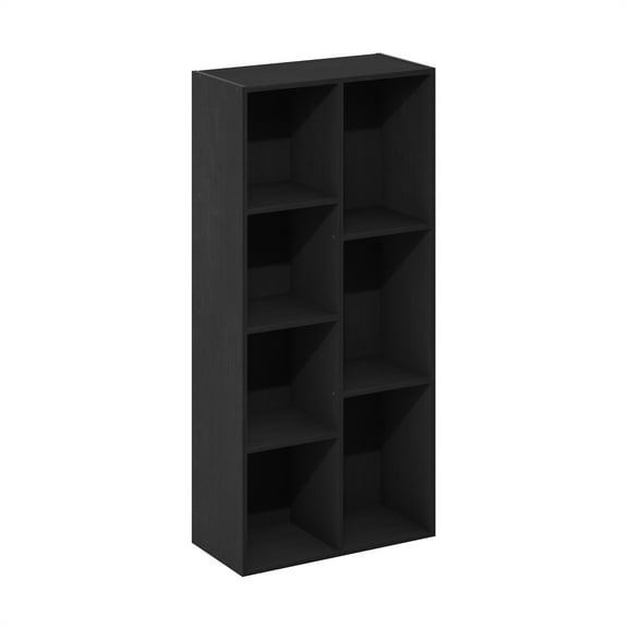 HomeStock Art Deco Dreams 7-Cube Reversible Open Shelf, Blackwood