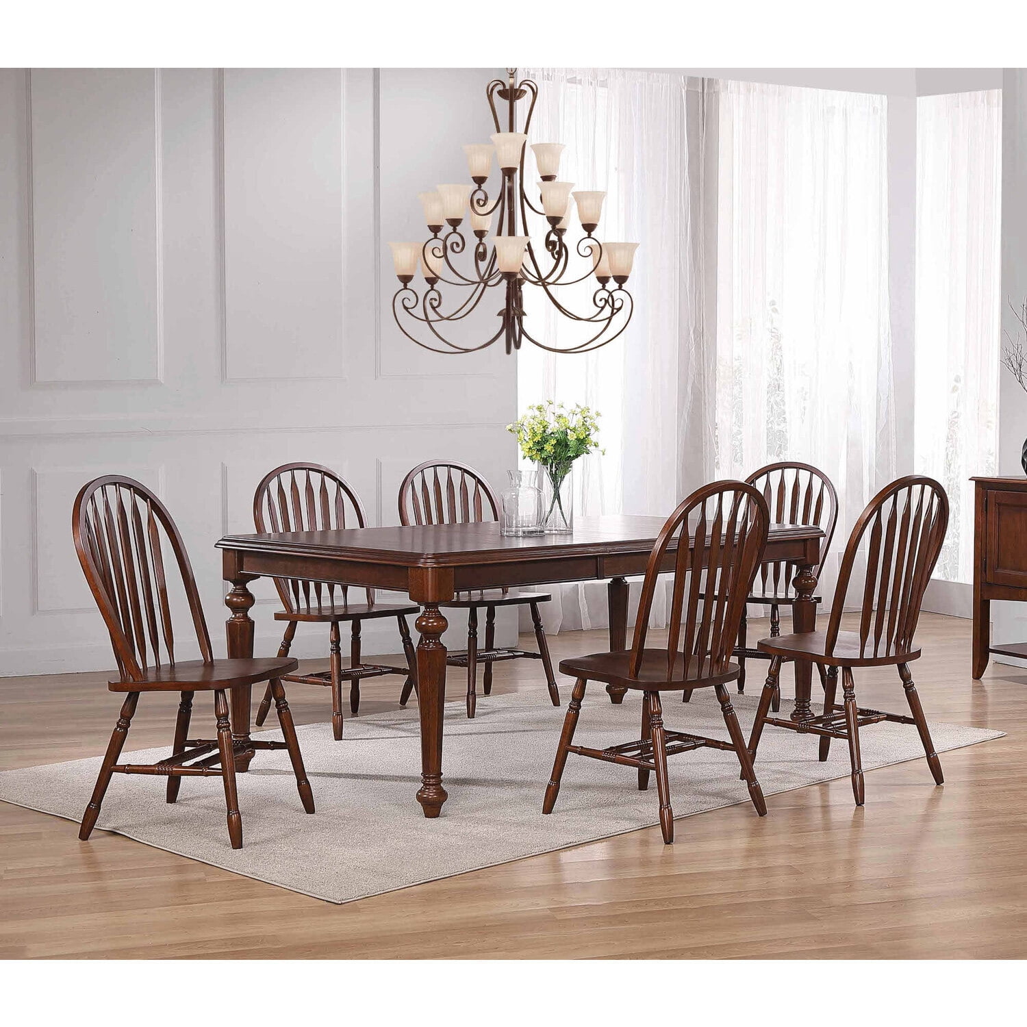 Extendable Dining Set 8 Seater - Rectangular Table with Butterfly Leaf ...
