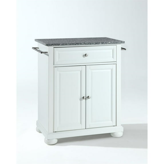 HomeStock Lakefront Luxury Portable Kitchen Island, Spacious Countertop, Modern Kitchen Furniture, Convenient Storage Drawer Kitchen Island-Color:White,Size:Granite Top