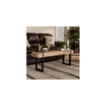 thumbnail image 1 of HomeStock Art Nouveau Allure Rustic and Industrial Natural Brown Finished Wood and Black Finished Metal Bench, Sleek Living and Dining Space Bench for Seating, Versatile Living Room Furniture, 1 of 6