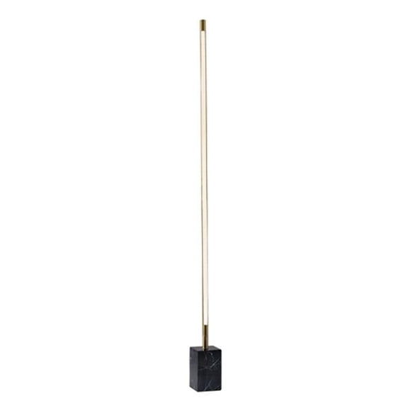 HomeStock Artisanal Artistry Wall Washer, Antique Brass, Touch Dimmer Switch, Black Marble Base, Corded Electric Power Source, Wall Light Fixture Form