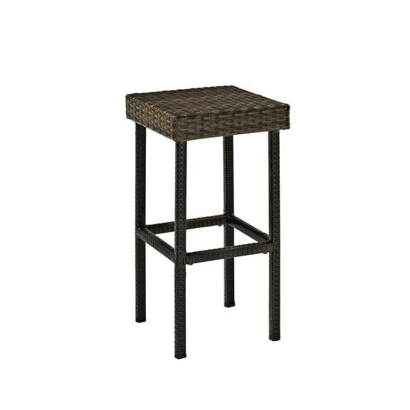 Outdoor Bar Stools - Wicker Patio Bar Seating - Modern Bar Stool Chairs (Set of 2)