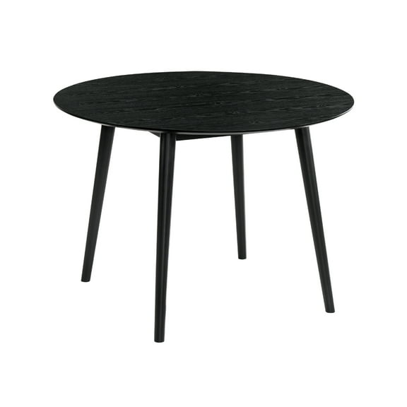 Round Dining Table 42 Inch - Black Wood Table, Scandinavian Style, Modern Dining Room Table, Cozy Meals
