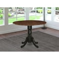 thumbnail image 1 of Homestock Artistic Accomplishment Antique Round Dining Table Made Of Sturdy Wood, Round Table Top With Clean Finish, Ideal For Small Dining Areas, Modern Compact Dining Table-Color:Walnut and Black,Si, 1 of 4