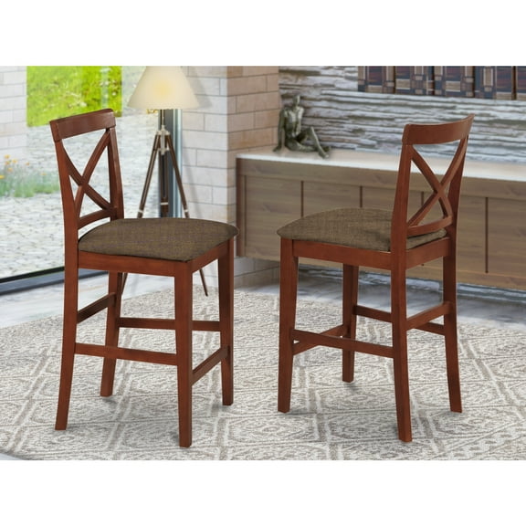 Kitchen Bar Stool - Oak Finish Counter Height Chair - Rustic Style Seating - 41.5" Tall - Home Decor