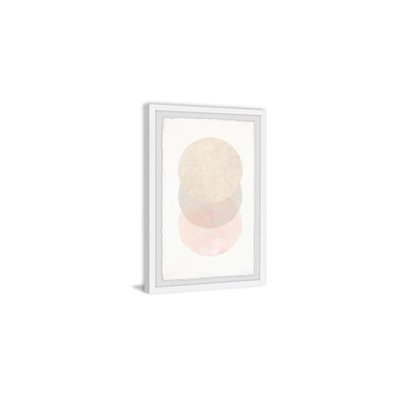 HomeStock Artisanal Attic Triple Cream Circles Framed Painting Print, Contemporary Wall Decor: Abstract, Digital Art Prints, and Modern Styles for Your Home