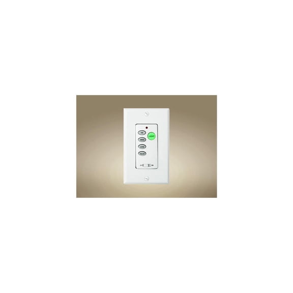 Ceiling Fan Wall Control - White Finish, 3-Speed, Light Control, Easy Install, Modern Design
