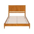thumbnail image 1 of Queen Size Wood Platform Bed - Low Profile Modern Bed Frame with USB Ports & Headboard, 1 of 6
