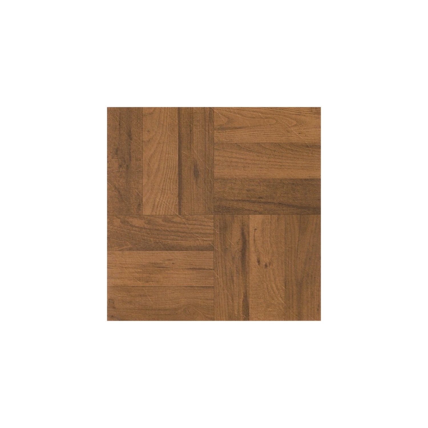 HomeStock Asian Allure Finger Parquet Self Adhesive Vinyl Floor Tile 12x12", Medium Oak Finish, Easy Peel and Stick, 45 Square Feet per Box