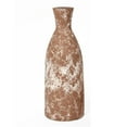 thumbnail image 1 of Rustic Brown Stoneware Vase - 15.9 in. Tall Round Tabletop Decor - Farmhouse Home Accent Vase, 1 of 6