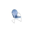 thumbnail image 1 of HomeStock Gothic Glamour Metal Outdoor Chair, 28.5"D x 22"W x 34.25"H, Sturdy, Easy to Assemble, Powder Coated Finish, Metal Seating-Color:Sky Blue Gloss, 1 of 6