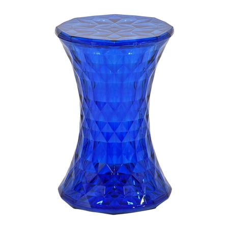 HomeStock Baroque Beauty Plastic Side Table, Diamond Shaped Design, Full Height 18" - A Unique Accent Piece for Any Space, Sturdy Side Table for All Spaces