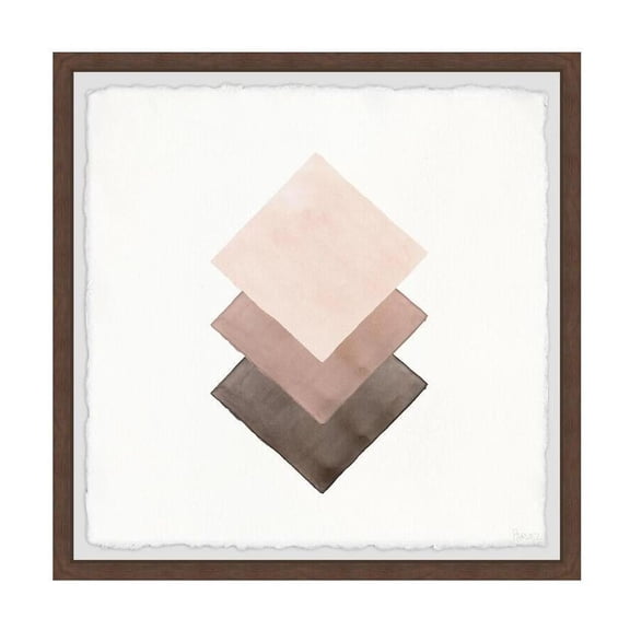 HomeStock Baroque Bliss Brown Tiles Framed Painting Print, 32" x 32", Contemporary Wall Decor: Abstract, Digital Art Prints, and Modern Styles for Your Home