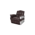 thumbnail image 1 of HomeStock Baroque Bonanza Accent Chair in Retro Brown Top Grain Leather & Aluminum, 1 of 1