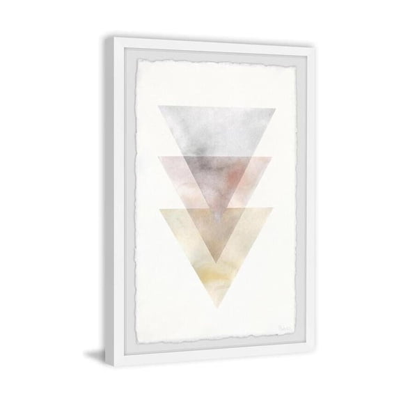 HomeStock Baroque Bonanza Luminous Triangles Framed Painting Print, Contemporary Wall Decor: Abstract, Digital Art Prints, and Modern Styles for Your Home