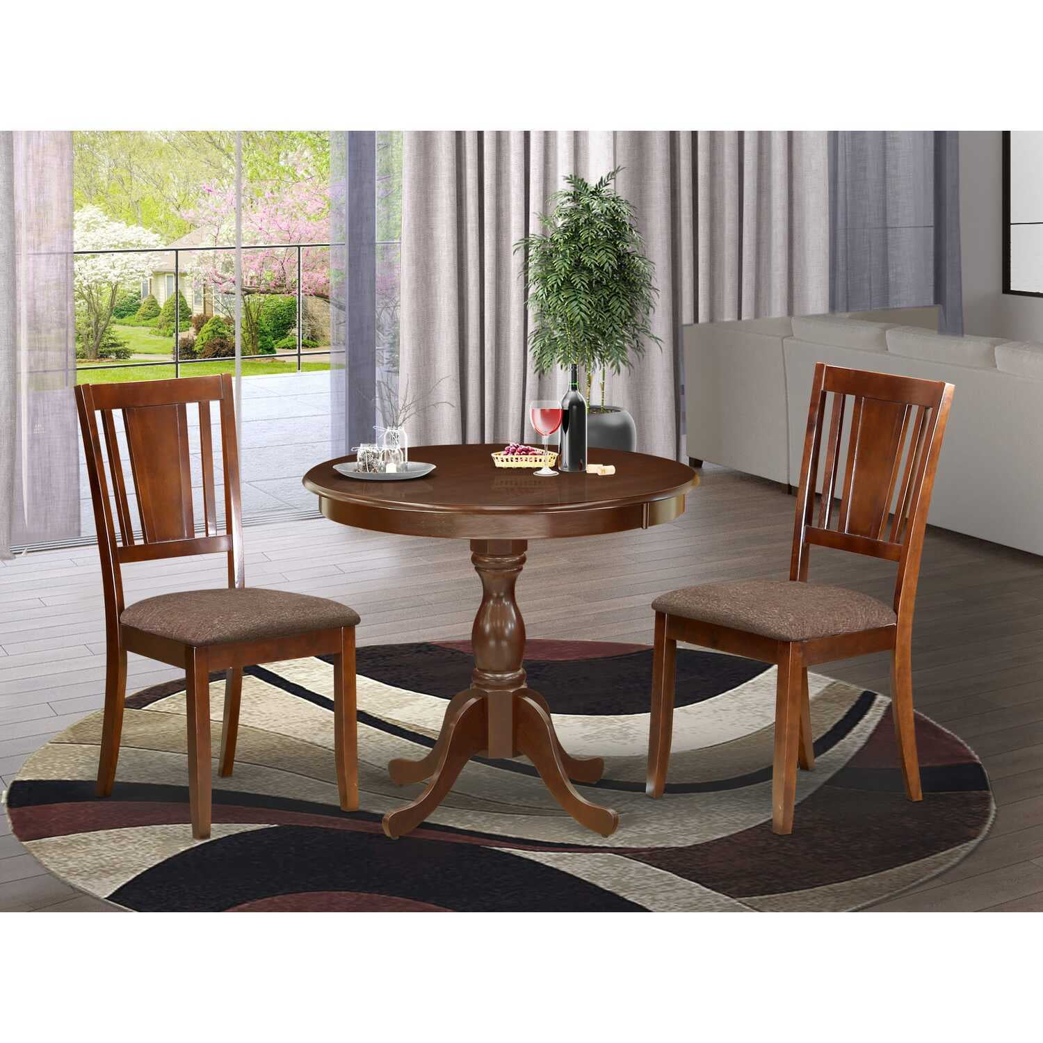 HomeStock Baroque Bonanza Compact Dining Room Table Set Includes a ...