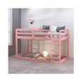 thumbnail image 1 of Twin Loft Bed Pink - HomeStock Baroque Boza - Wooden Frame, 13 Slats - Space Saving Bed, 1 of 1