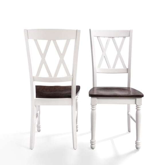 HomeStock Renaissance Revival Dining Chair Set, Rustic Dining Chairs for Dining Rooms, Sturdy and Durable Wood Build-Color:Distressed White,Size:2 Piece