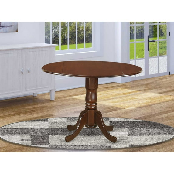 Homestock Artistic Accomplishment Antique Round Dining Table Made Of Sturdy Wood, Round Table Top With Clean Finish, Ideal For Small Dining Areas, Modern Compact Dining Table-Color:Mahogany,Size:42-In