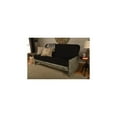 thumbnail image 1 of HomeStock Baroque Brilliance Weathered Finish Futon Frame Set with Mattress - 79"L x 37"D x 33"H - Converts to Standard Full-Size Bed-Color:Black,Size:Weathered Gray, 1 of 6