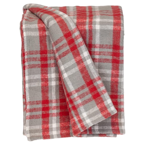 HomeStock Beachy Beauty Transitional 52" X 70" Knitted Throw Blanket for Living Spaces, Cozy Throws with Durable Material-Color:Red