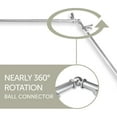 thumbnail image 1 of Boho Curtain Rods & Hardware Set - Satin Nickel Metal Rods with Finials - 4 Inch Projection - Easy Install, 1 of 2
